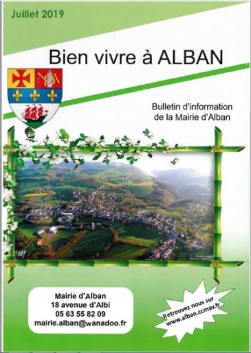 Bulletin d'information de la Mairie d'Alban Juillet 2019