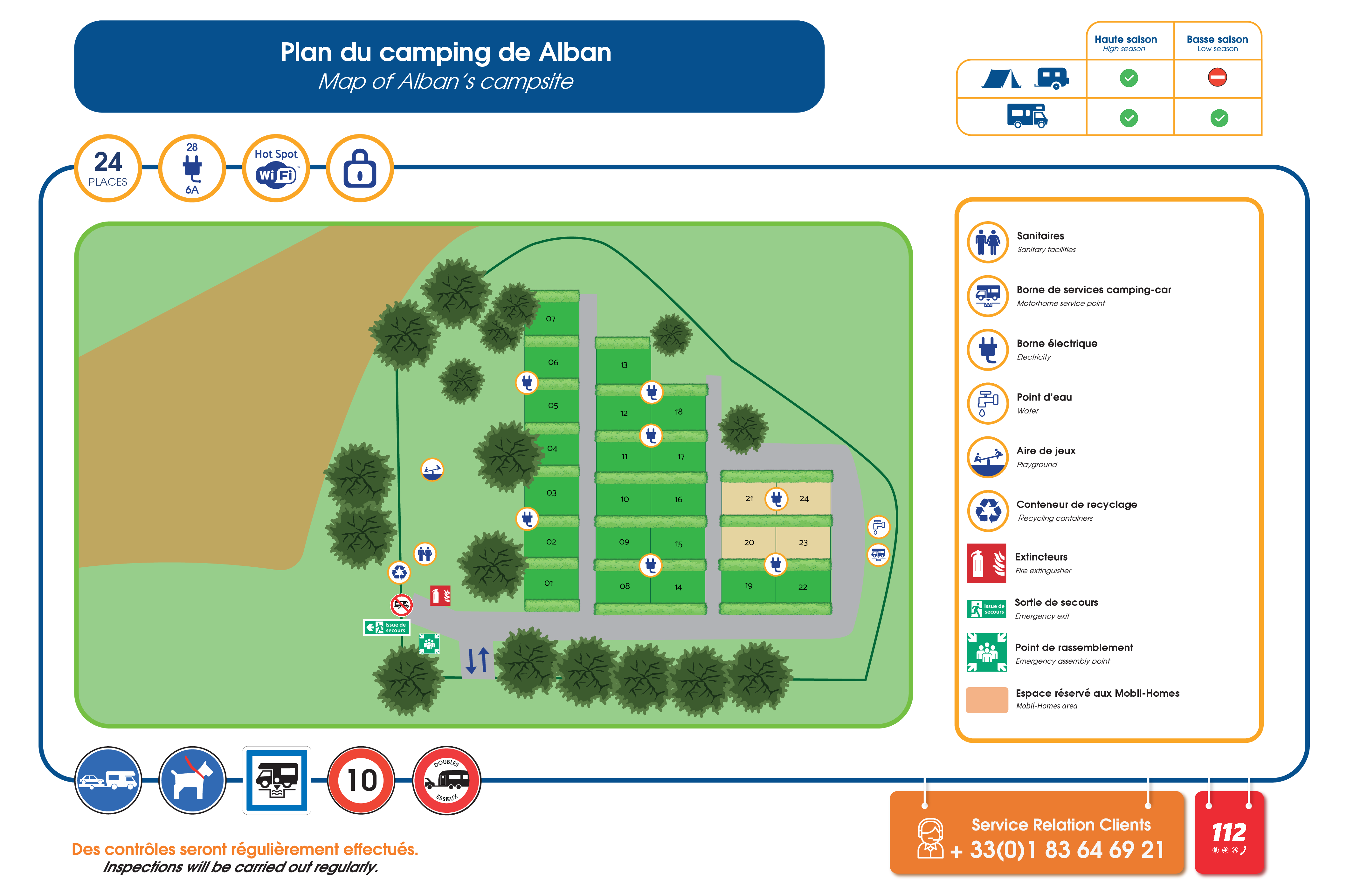 Plan du camping