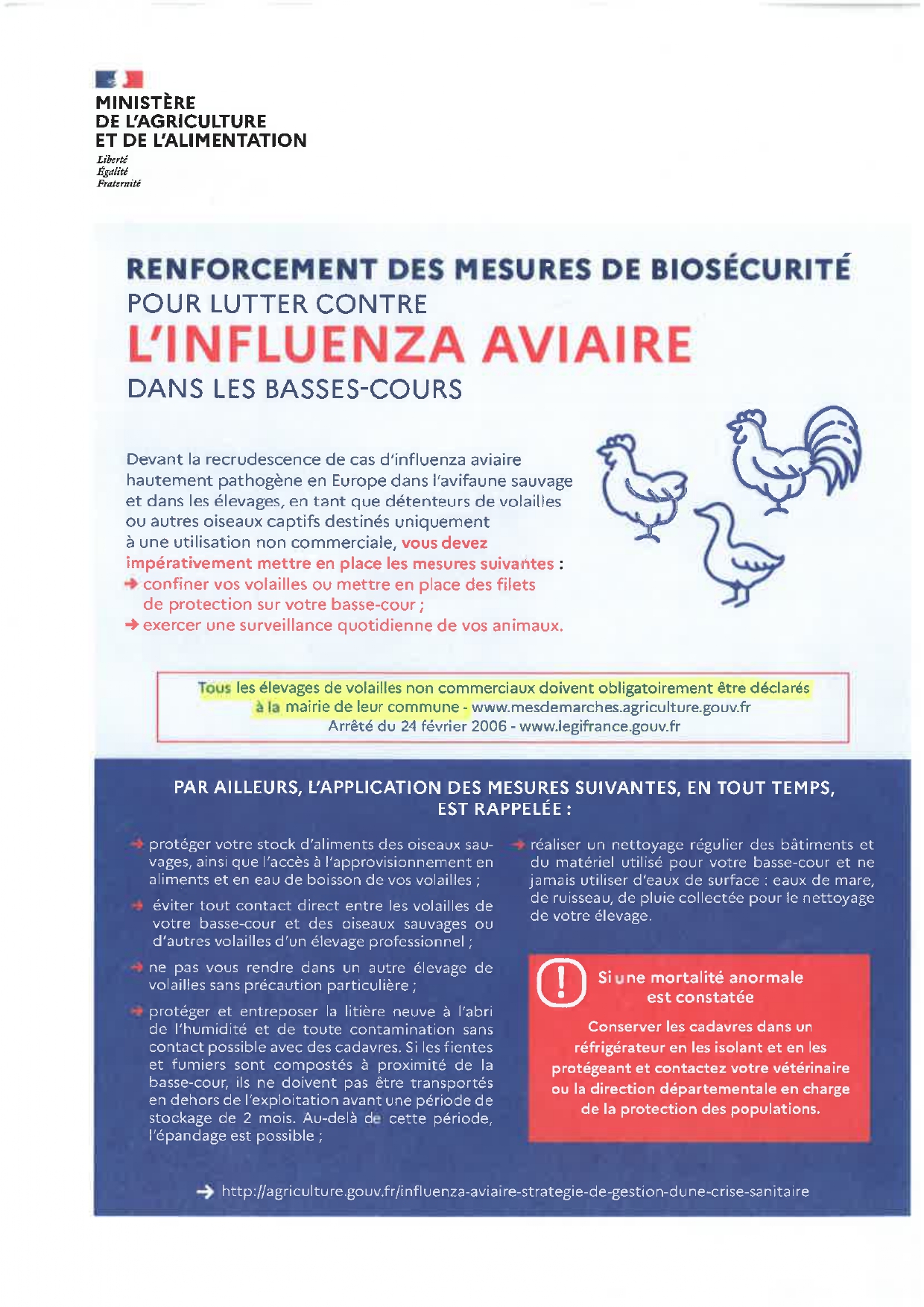 INFLUENZA AVIAIRE