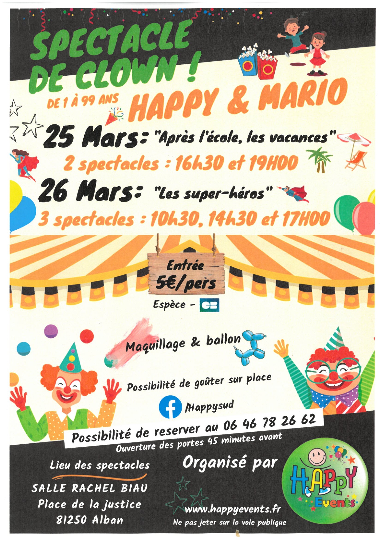 Spectacle de clown - HAPPY ET MARIO